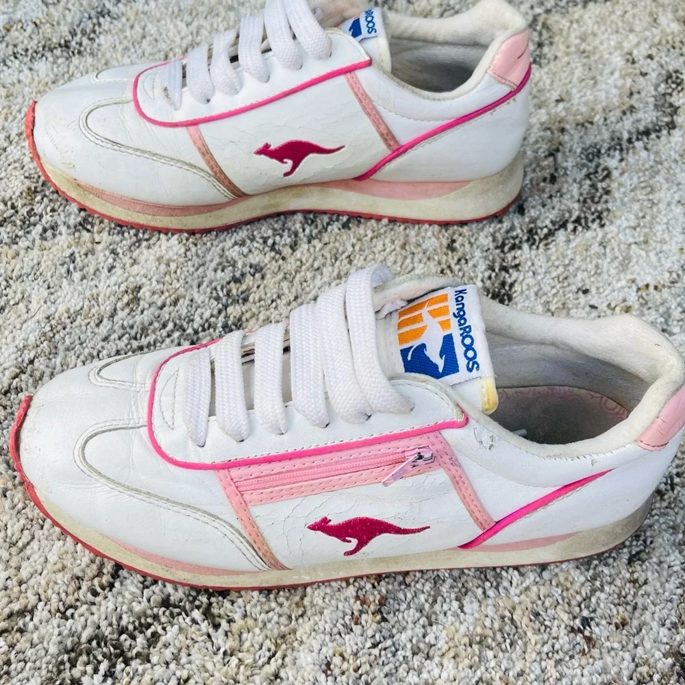 kangaROOS VINTAGE White and Pink RAVE CLUB - Picture 4 of 11